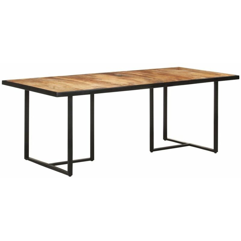 

Happyshopping - Mesa de comedor madera de mango rugosa 200 cm