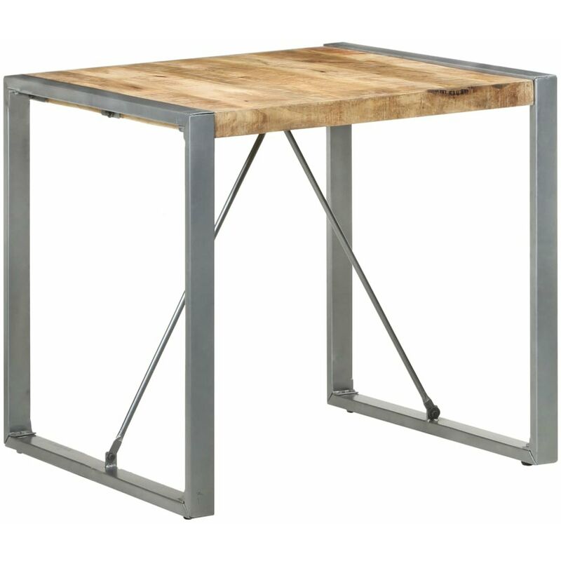 

Mesa de comedor madera de mango rugosa 80x80x75 cm