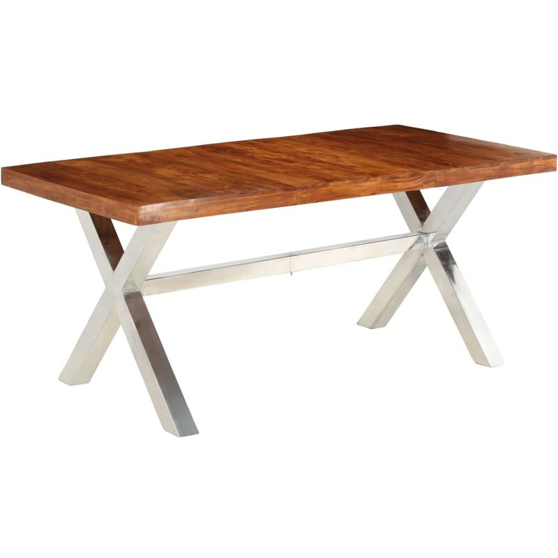 

BHD - Mesa de comedor madera maciza acabado de sheesham 180x90x76 cm