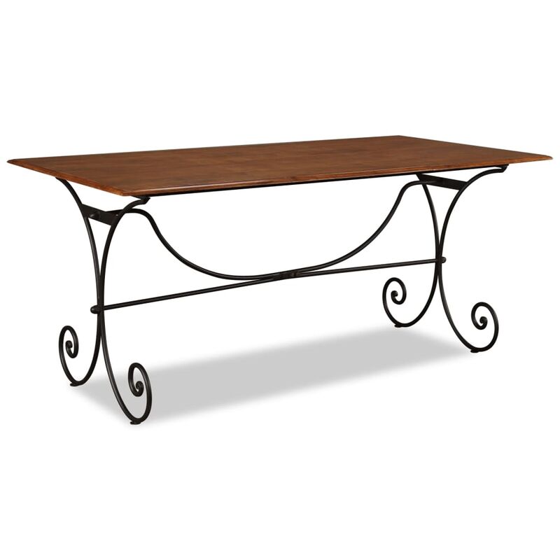 

vidaXL Mesa de comedor madera maciza acabado de sheesham 180x90x76 cm - Marrón