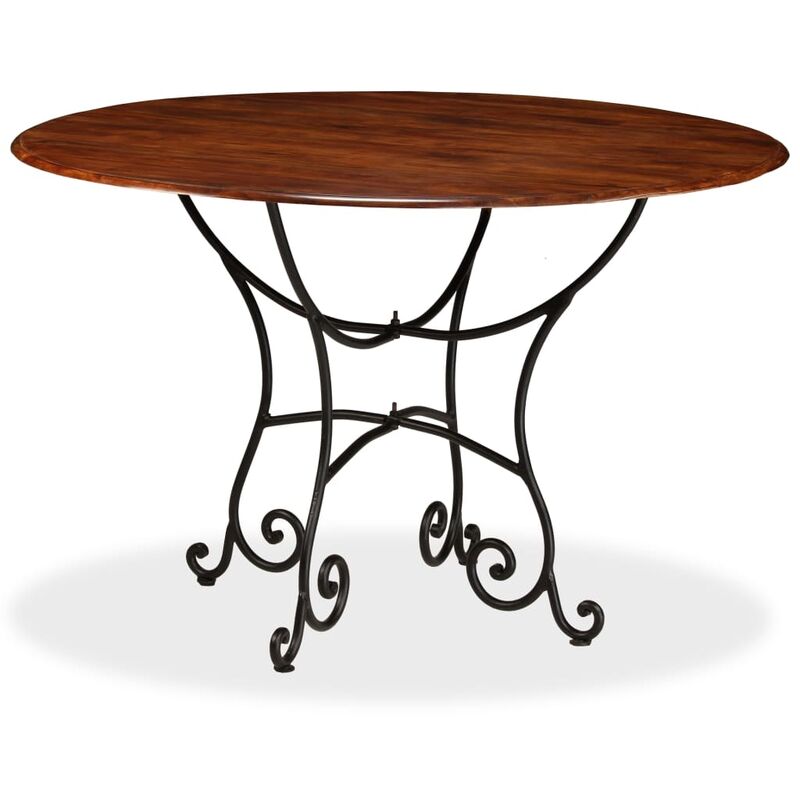 

Mesa de comedor madera maciza acacia acabado sheesham 120x76 cm
