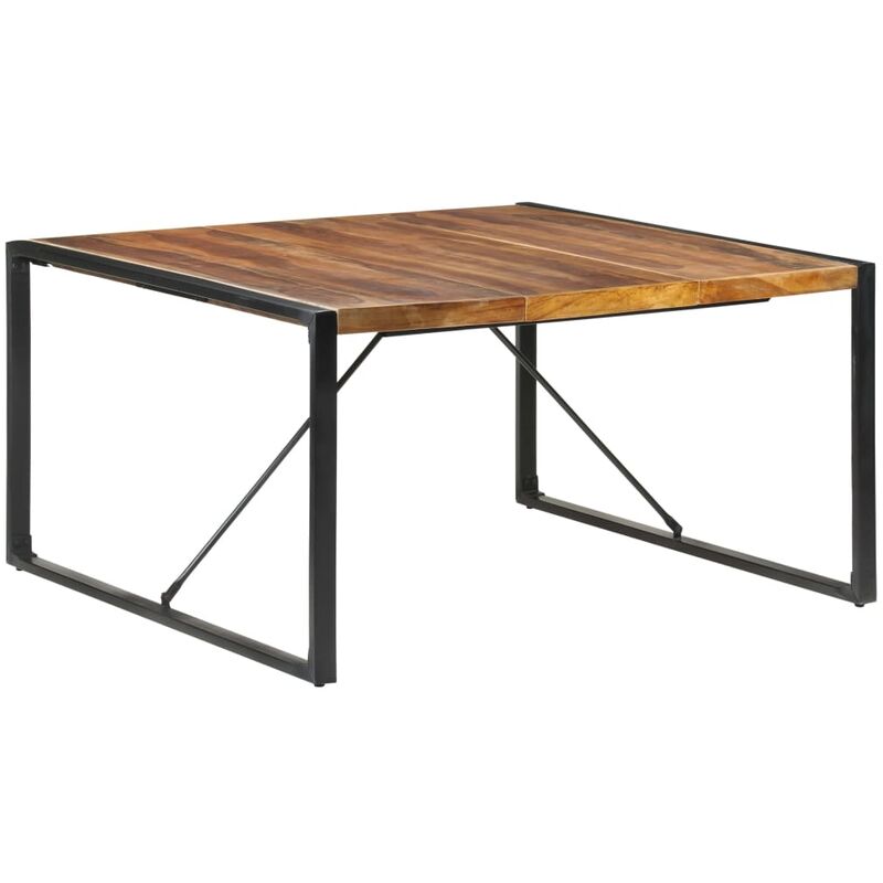 

BHD - Mesa de comedor madera maciza con acabado sheesham 140x140x75cm