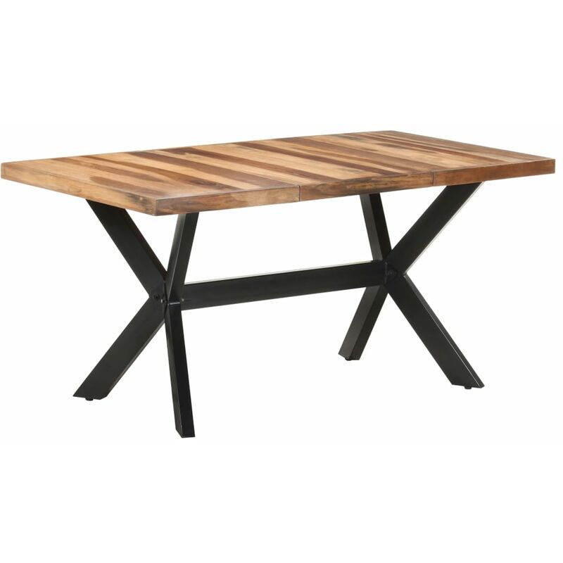 

Mesa de comedor madera maciza con acabado sheesham 160x80x75 cm