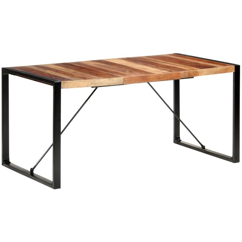 

Mesa de comedor madera maciza con acabado sheesham 160x80x75 cm - Marrón