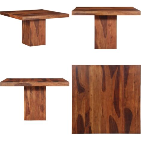 Mesa de comedor madera maciza de acacia 120x120x77 cm - Madera maciza - Acacia