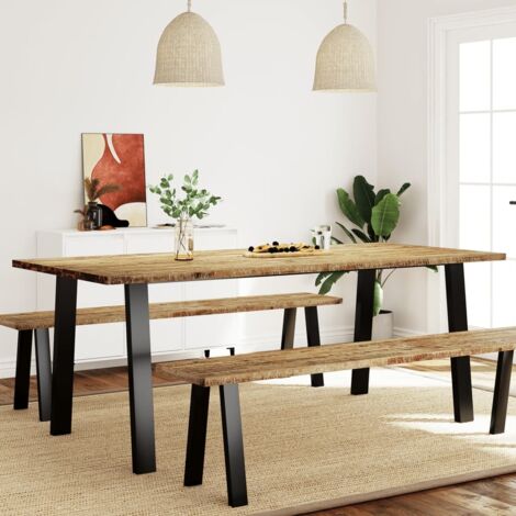 Mesa de comedor madera maciza de acacia 200x90x75 cm vidaXL