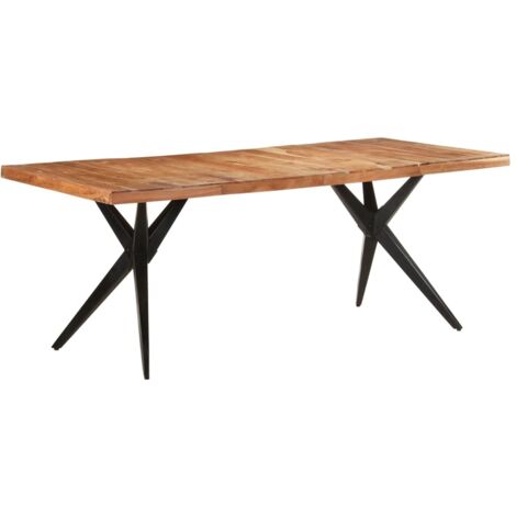 Mesa de comedor madera maciza de acacia 200x90x76 cm