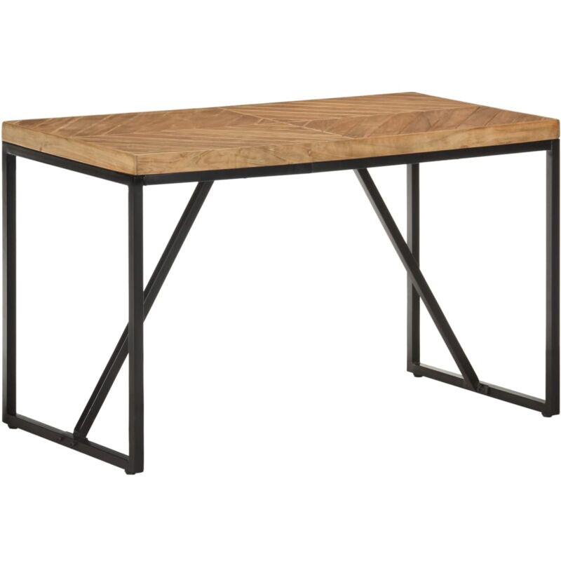 

vidaXL Mesa de comedor madera maciza de acacia y mango 120x60x76 cm - Negro