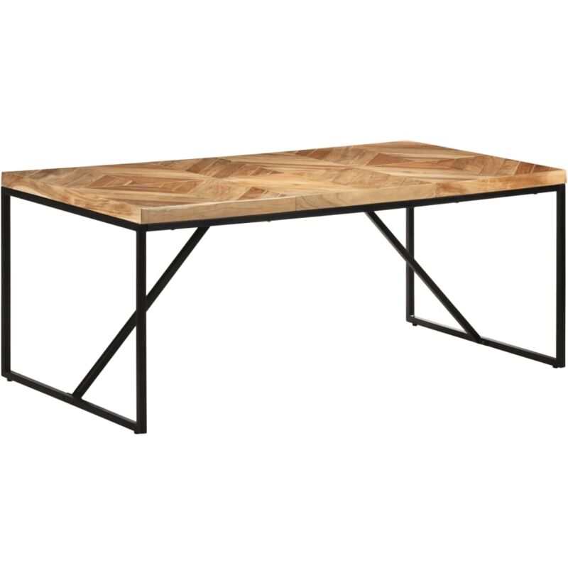 

vidaXL Mesa de comedor madera maciza de acacia y mango 180x90x76 cm - Marrón