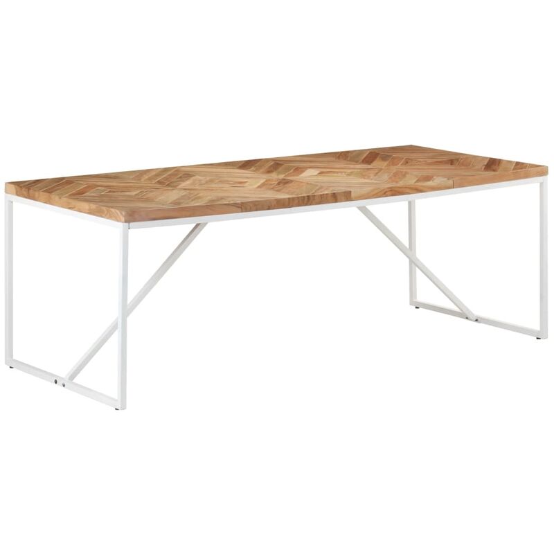 

vidaXL Mesa de comedor madera maciza de acacia y mango 200x90x76 cm - Marrón