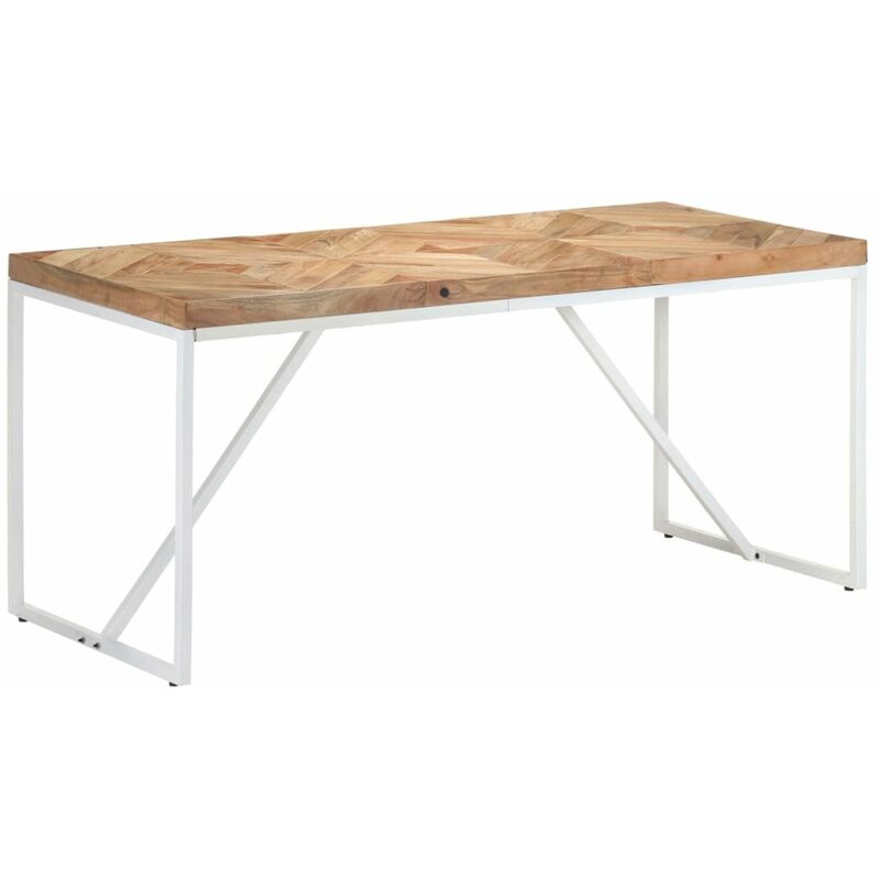 

Happyshopping - Mesa de comedor madera maciza de acacia y mango 160x70x76 cm