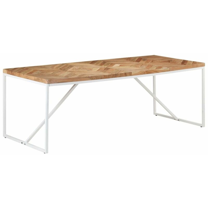 

Happyshopping - Mesa de comedor madera maciza de acacia y mango 200x90x76 cm