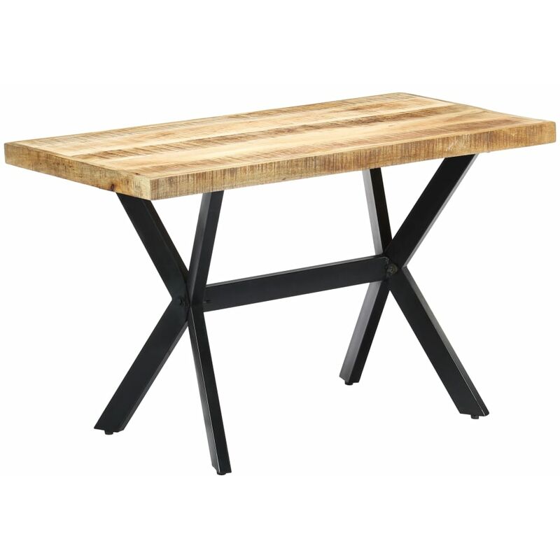 

Mesa de comedor madera maciza de mango en bruto 120x60x75 cm