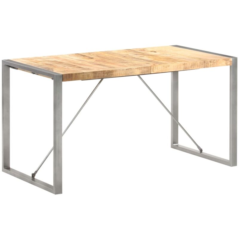 

Mesa de comedor madera maciza de mango rugosa 140x70x75 cm - Marrón