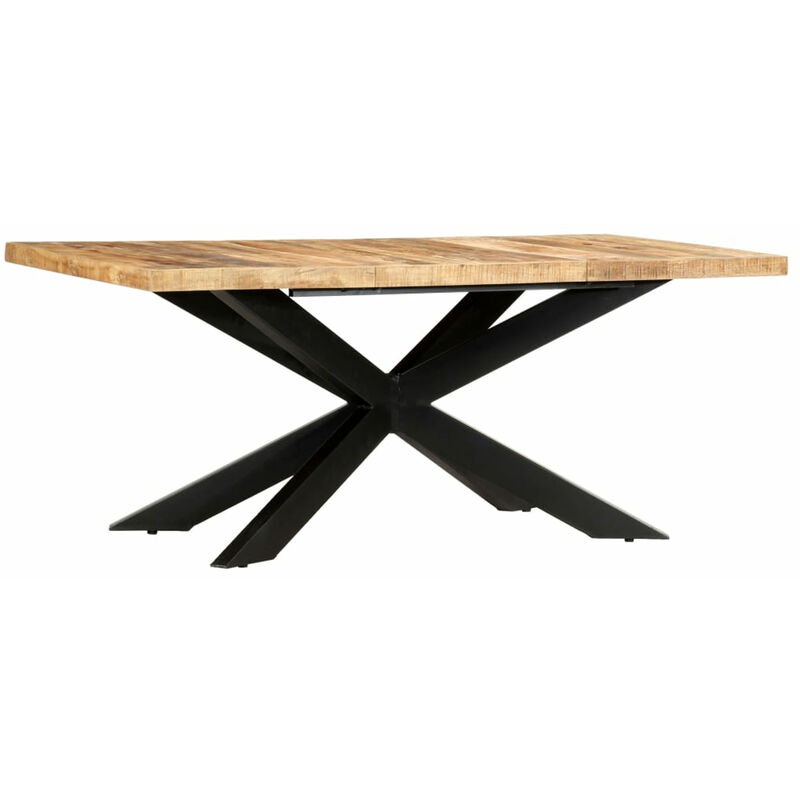 

Asupermall - Mesa de comedor madera maciza de mango rugosa 180x90x76 cm