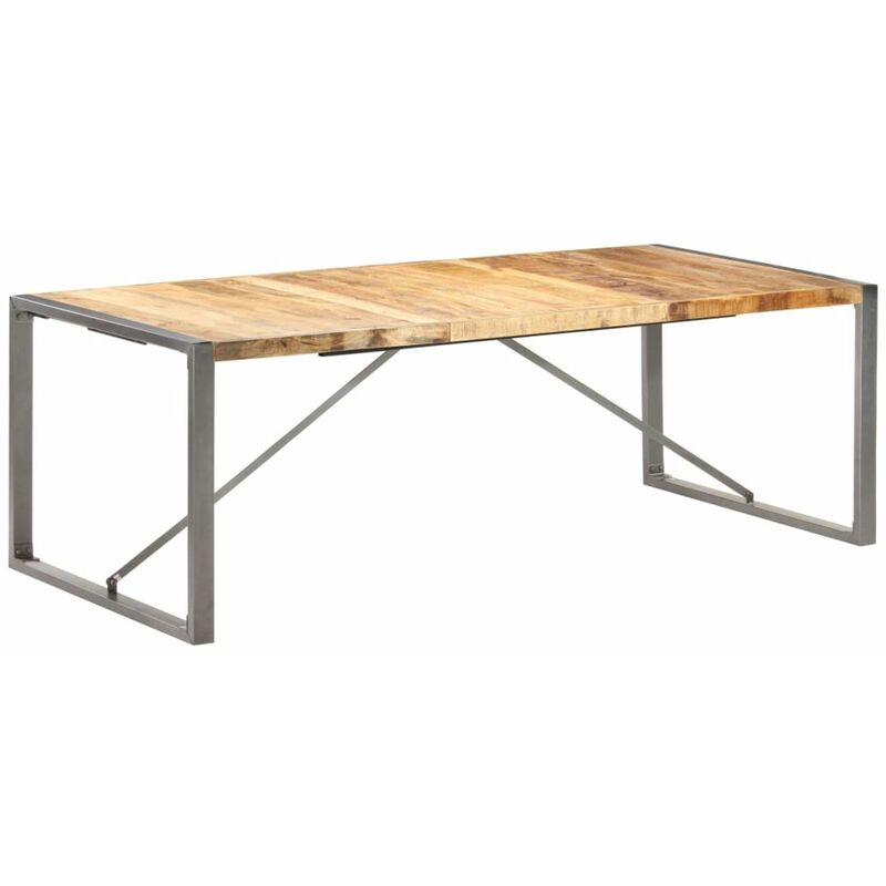 

Happyshopping - Mesa de comedor madera maciza de mango rugosa 220x100x75 cm