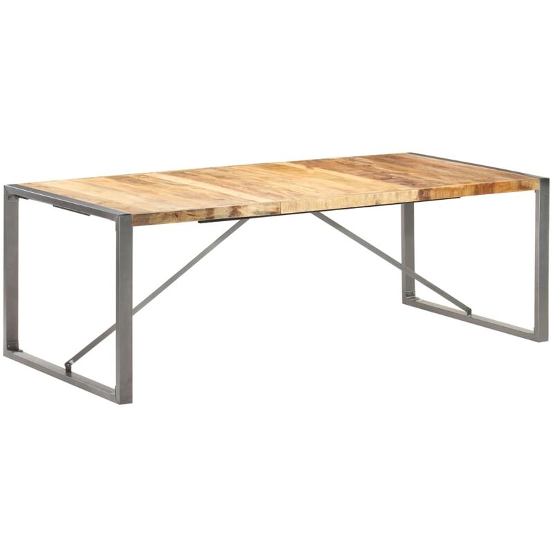 

Mesa de comedor madera maciza de mango rugosa 220x100x75 cm - Marrón