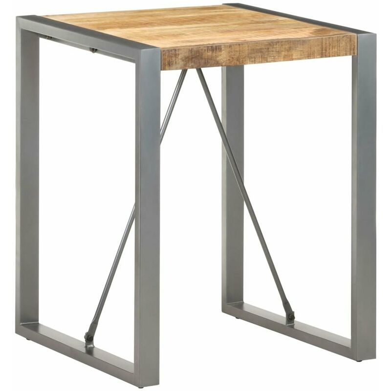 

Mesa de comedor madera maciza de mango rugosa 60x60x75 cm