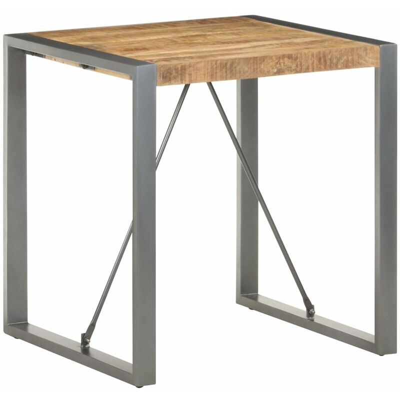 

Mesa de comedor madera maciza de mango rugosa 70x70x75 cm