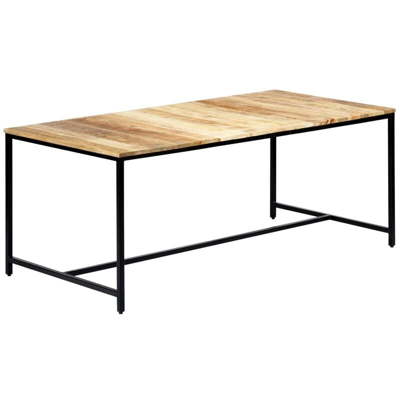 

vidaXL Madera Maciza de Mango en Bruto Mesa de Comedor 180x90x75 cm - Marrón