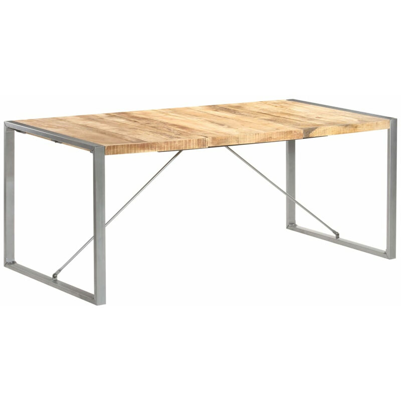 

Mesa de comedor madera maciza de mango rugoso 180x90x75 cm