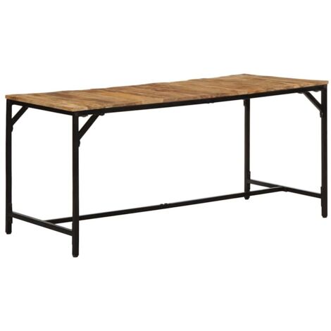 Mesa de comedor madera maciza de mango sin tratar 160x80x75 cm vidaXL