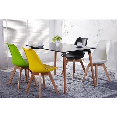 Mesa de Comedor 1,40 x 0,90 mt. (Madera Negra Mate)