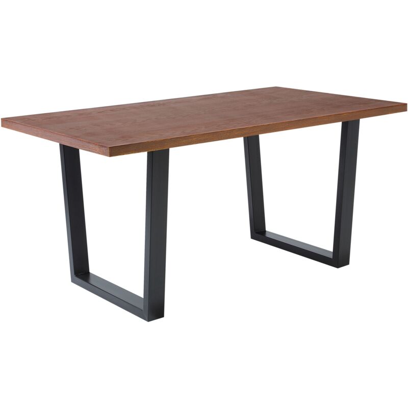 

Mesa de comedor madera oscura 160x90 cm AUSTIN