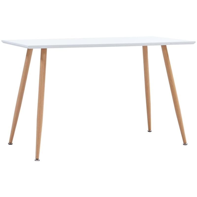 

Vidaxl - Mesa de Comedor MDF 120x60x74 cm Blanco y Color Roble - Blanco