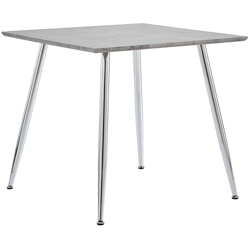 

Mesa de comedor MDF gris hormigón y plateado 80,5x80,5x73 cm