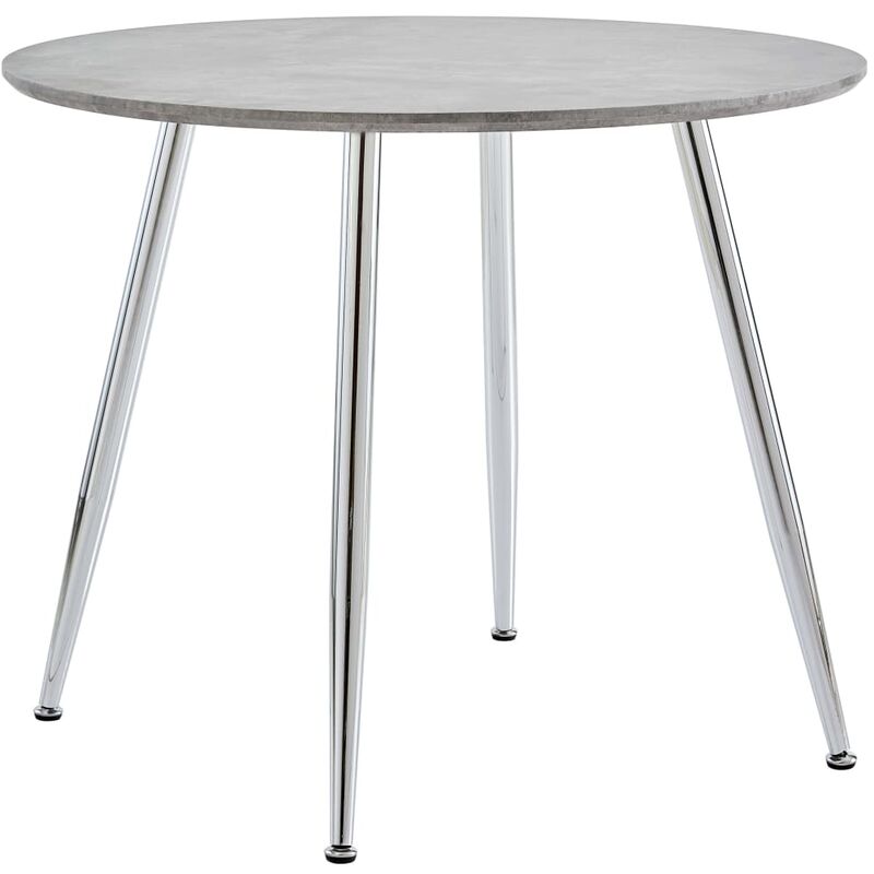 

Mesa de comedor MDF gris hormigón y plateado 90x73,5 cm
