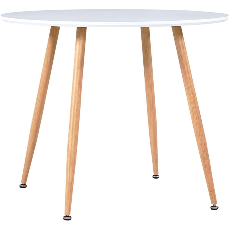

Vidaxl - Mesa de Comedor MDF 90x73,5 cm Blanco y Color Roble - Blanco