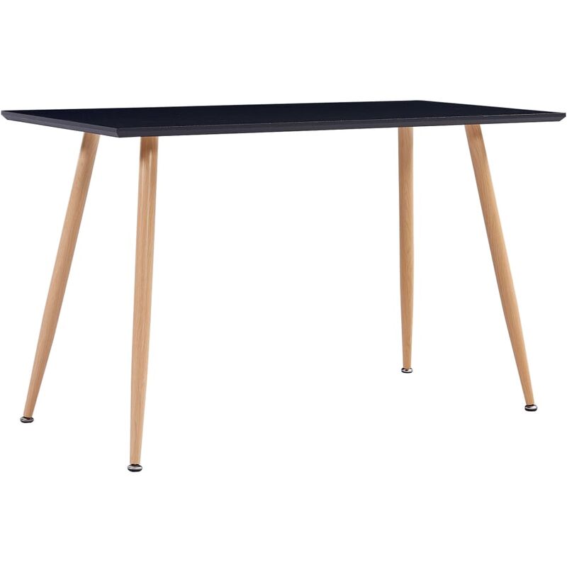 

Mesa de Comedor MDF 120x60x74 cm Negro y Color Roble - Negro - Vidaxl