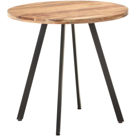Mesa de comedor mesa auxiliar de cocina 80 cm madera de acacia y hierro DEC036632