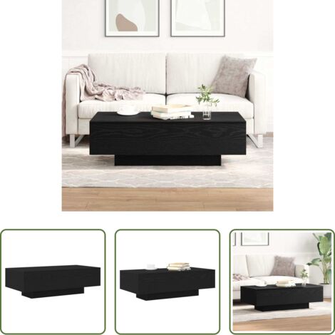 Mesa de comedor -  Mesa de Café Roble Negro 100 x 49,5 x 31 cm