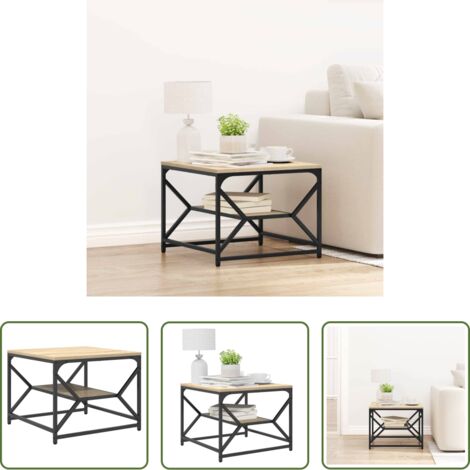 Mesa de comedor -  Mesa de Café Roble Sonoma 51 x 50 x 40 cm