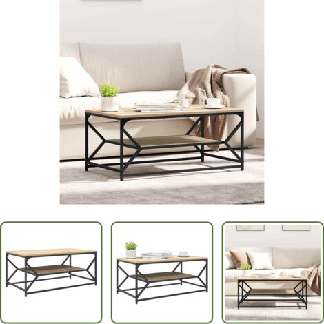 Mesa de comedor -  Mesa de Café Roble Sonoma 90 x 50 x 40 cm