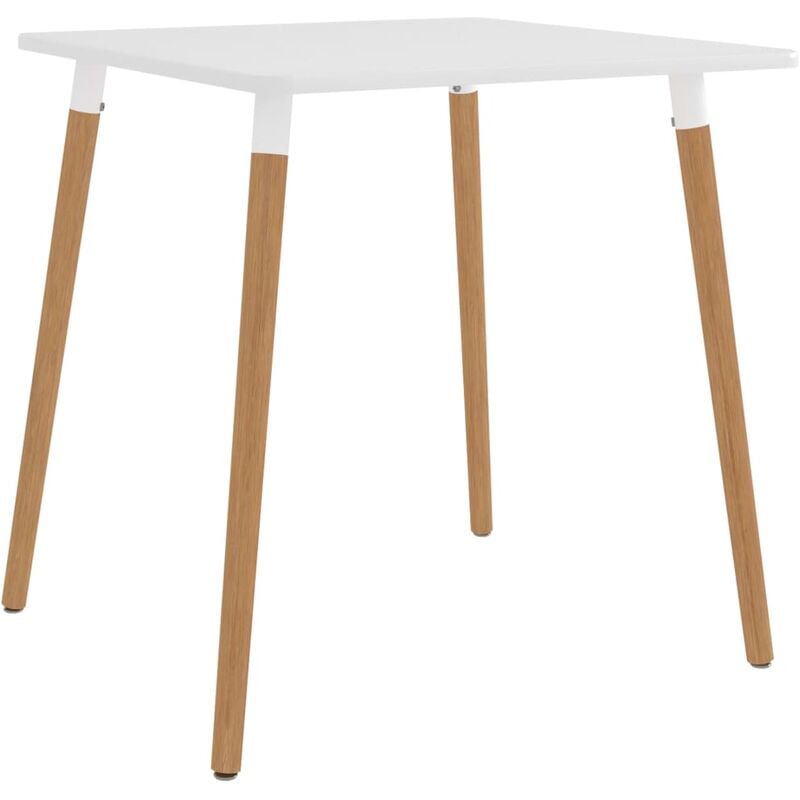 

Mesa de comedor metal blanco 80x80x75 cm - Blanco
