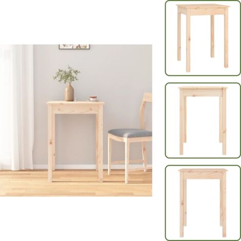 Mesa de comedor minimalista - vidaXL Mesa de comedor madera maciza de pino 55x55x75 cm - Mesa de comedor elegante