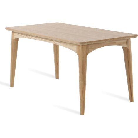 Mesa rectangular de diseño de madera clara 150 cm KOUK - Miliboo