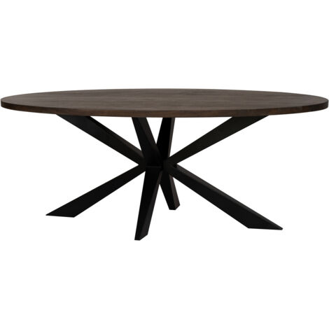 Mesa de comedor ovalada con pata araña suiza  200x100x76