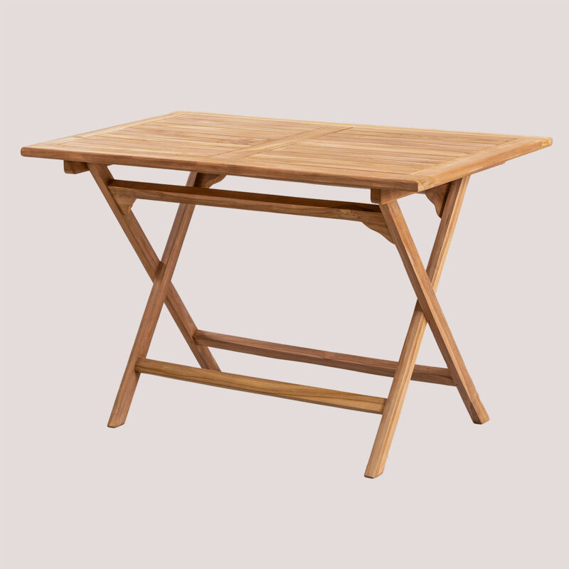 

Sklum - Mesa de Comedor Plegable (120x70 cm) en Madera de Teca Pira Madera de Teca