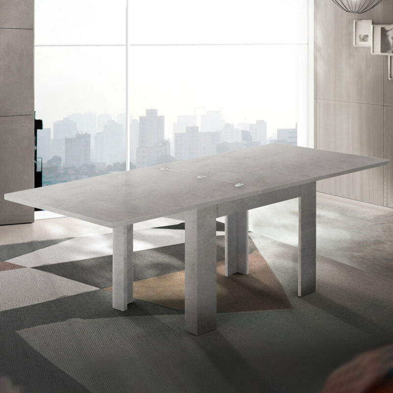 

Mesa de comedor plegable extensible de diseño moderno 90-180x90cm Jesi Raw