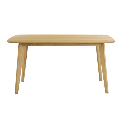 Mesa de comedor rectangular escandinava de madera clara roble L150 cm LEENA