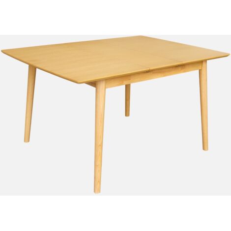 Mesa de comedor rectangular extensible de madera, 4-6 plazas
