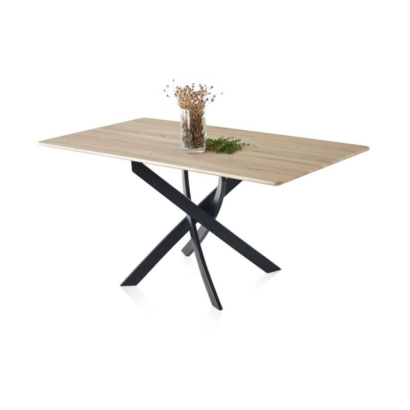 

Abecedario - Mesa de comedor rectangular ZenRoble salvaje-negro