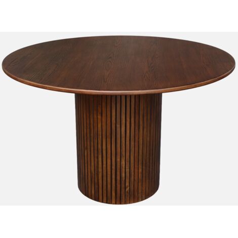 Mesa de comedor redonda de madera, 4 plazas