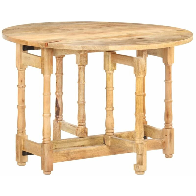 

Mesa de comedor redonda de madera maciza de mango 110x76 cm