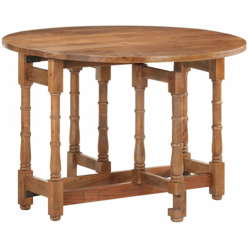 

Mesa de comedor redonda de madera maciza de mango 110x76 cm