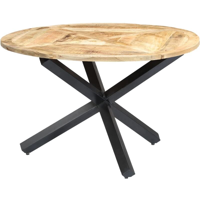 

Mesa de comedor redonda de madera maciza de mango 120x76 cm